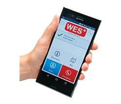 wes react wireless fire and emergency alarm phone app