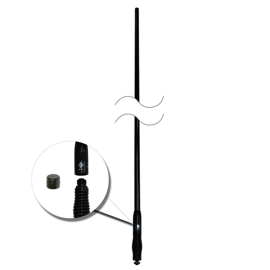 RFI Antenna CDQ5000-B Black, Black Base & Spring, UHF 477 MHz 5.0dB Q-fit F/G H/Gain Blk S/S Spring 5m 9006 Cble FME101 & UHF Adaptor RFI Antenna CDQ5000-B Black, Black Base & Spring, UHF 477 MHz 5.0dB Q-fit F/G H/Gain Blk S/S Spring 5m 9006 Cble FME101 & UHF Adaptor