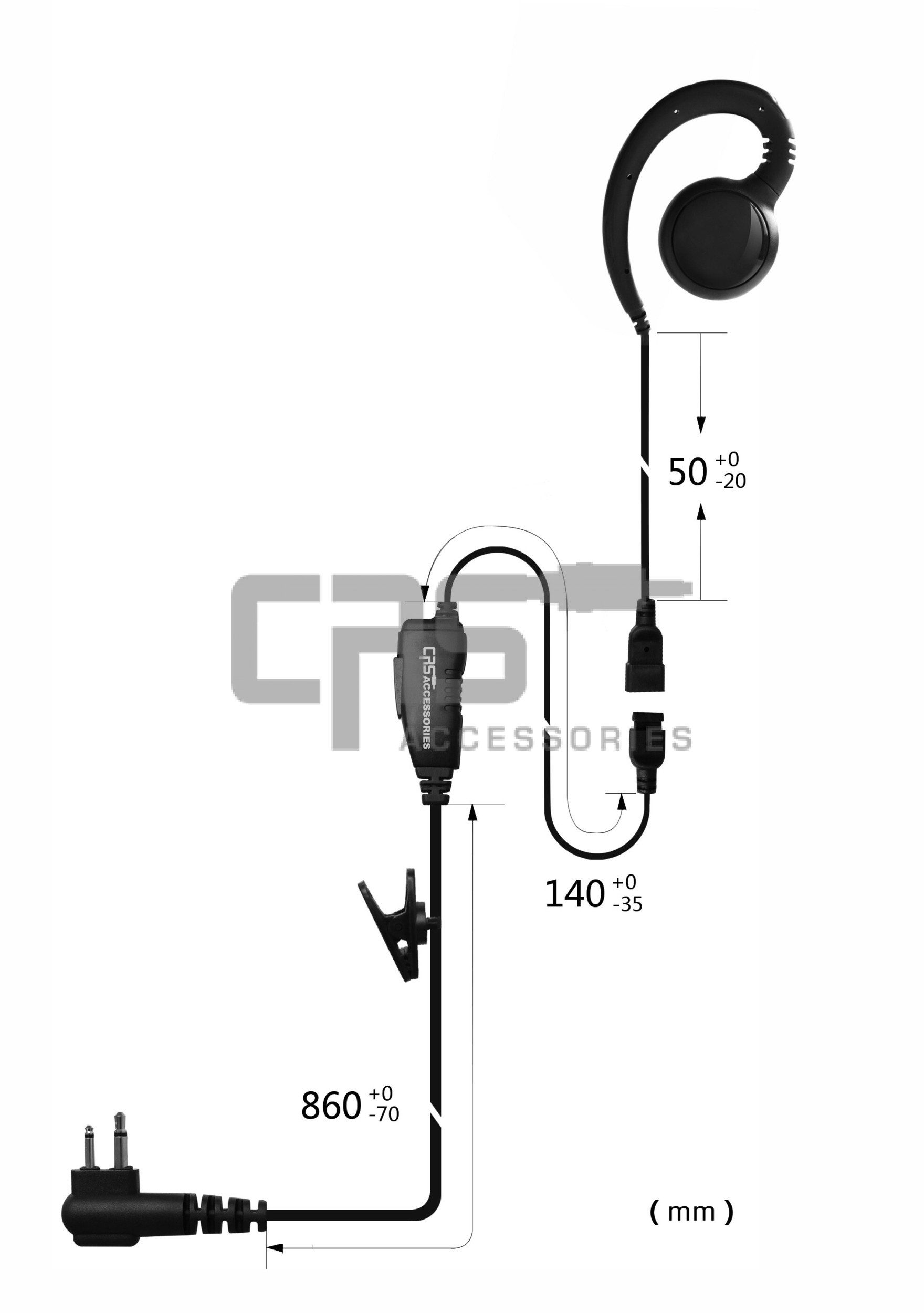CRS 1 Wire G Hook Earpiece to suit Motorola Multipin suit Trbo Series