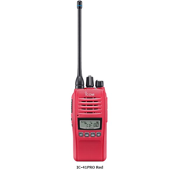 Icom IC-41PRO Red IP67 Waterproof Portable UHF 5w 80Ch+, Batt, Chgr, Antenna & Belt Clip Icom IC-41PRO Red IP67 Waterproof Portable UHF 5w 80Ch+, Batt, Chgr, Antenna & Belt Clip