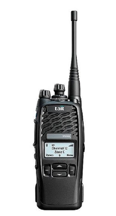 Tait TP9355 Portable DMR 4 Key 1500CH VHF/UHF inc antenna, battery & belt clip Tait TP9355 Portable DMR 4 Key 1500CH VHF/UHF inc antenna, battery & belt clip