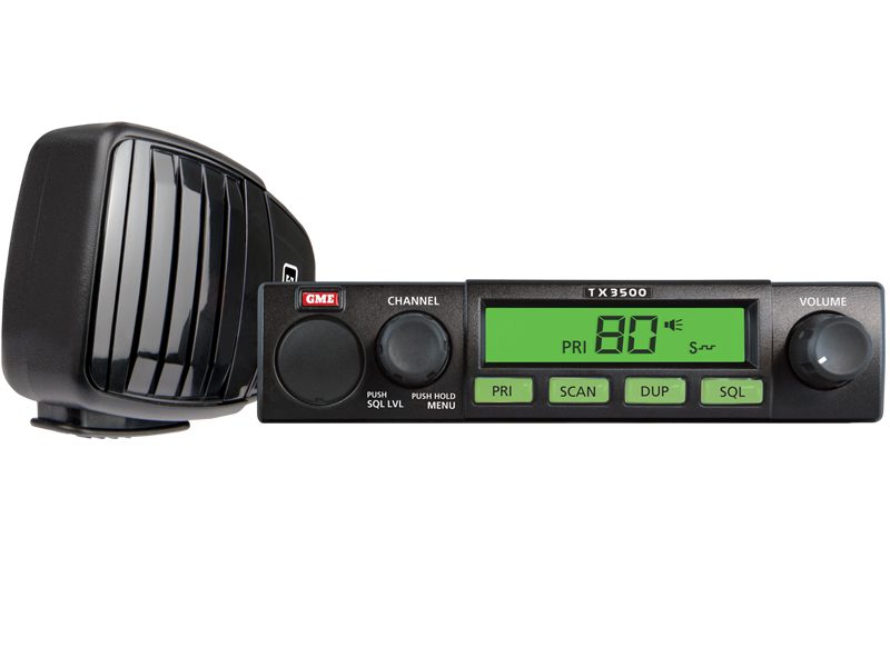 GME TX3500S Mobile UHF 5 Watt 80 Channel Under Dash with Scan Suite GME TX3500S Mobile UHF 5 Watt 80 Channel Under Dash with Scan Suite