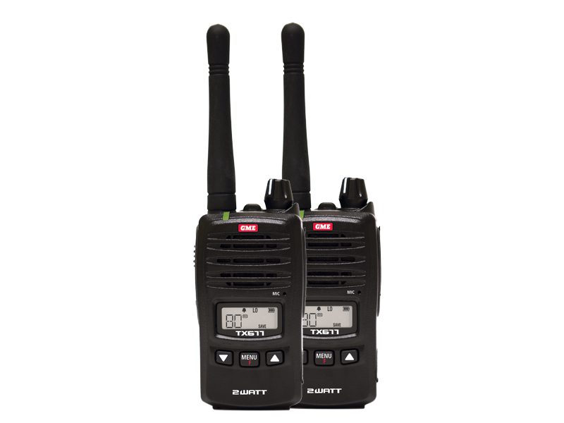 GME TX677TP Portable UHF 2/1 Watt 80Ch Compact Twin Pack GME TX677TP Portable UHF 2/1 Watt 80Ch Compact Twin Pack