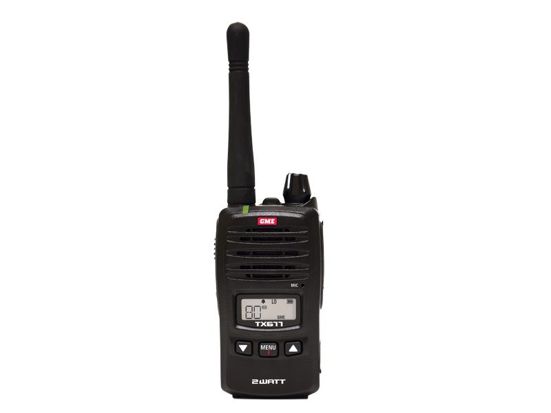 GME TX677 2 Watt 80 Channel Compact UHF Handheld Radio