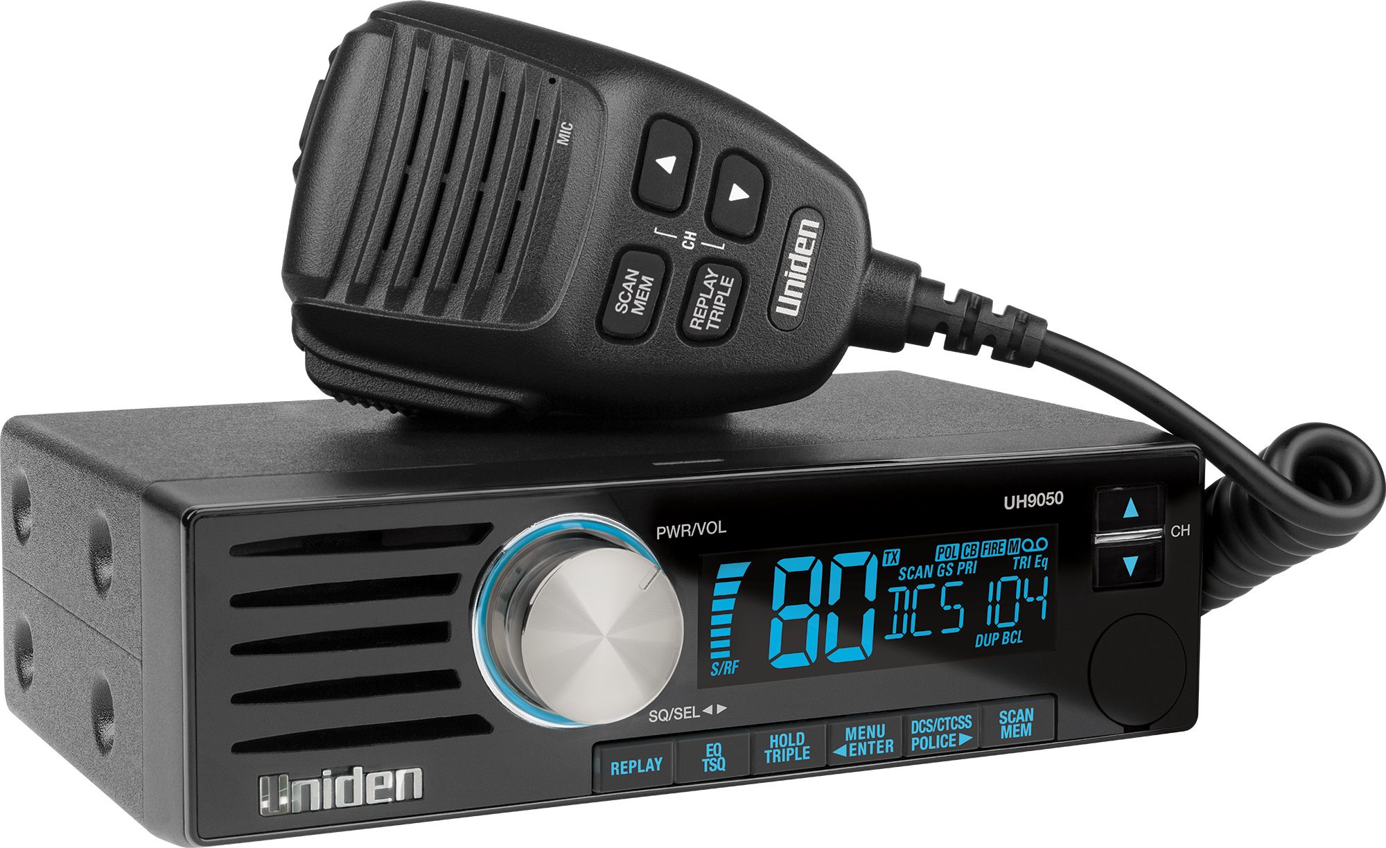 Uniden UH9050 UHF CB – DIN Size with Smart MIC Technology and Instant Replay Function Uniden UH9050 UHF CB – DIN Size with Smart MIC Technology and Instant Replay Function